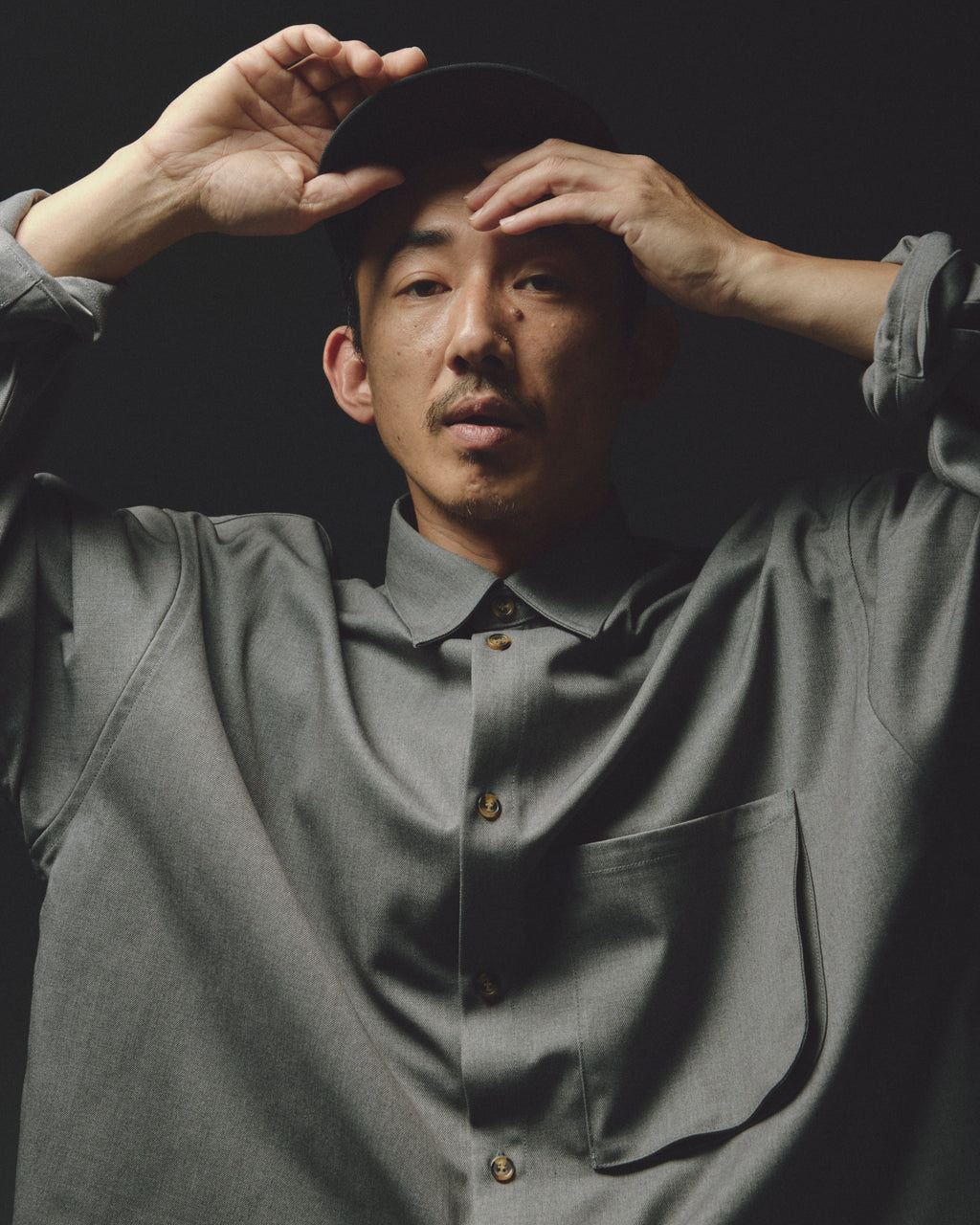 WOOL MIX HIDDEN L/S SHIRTS