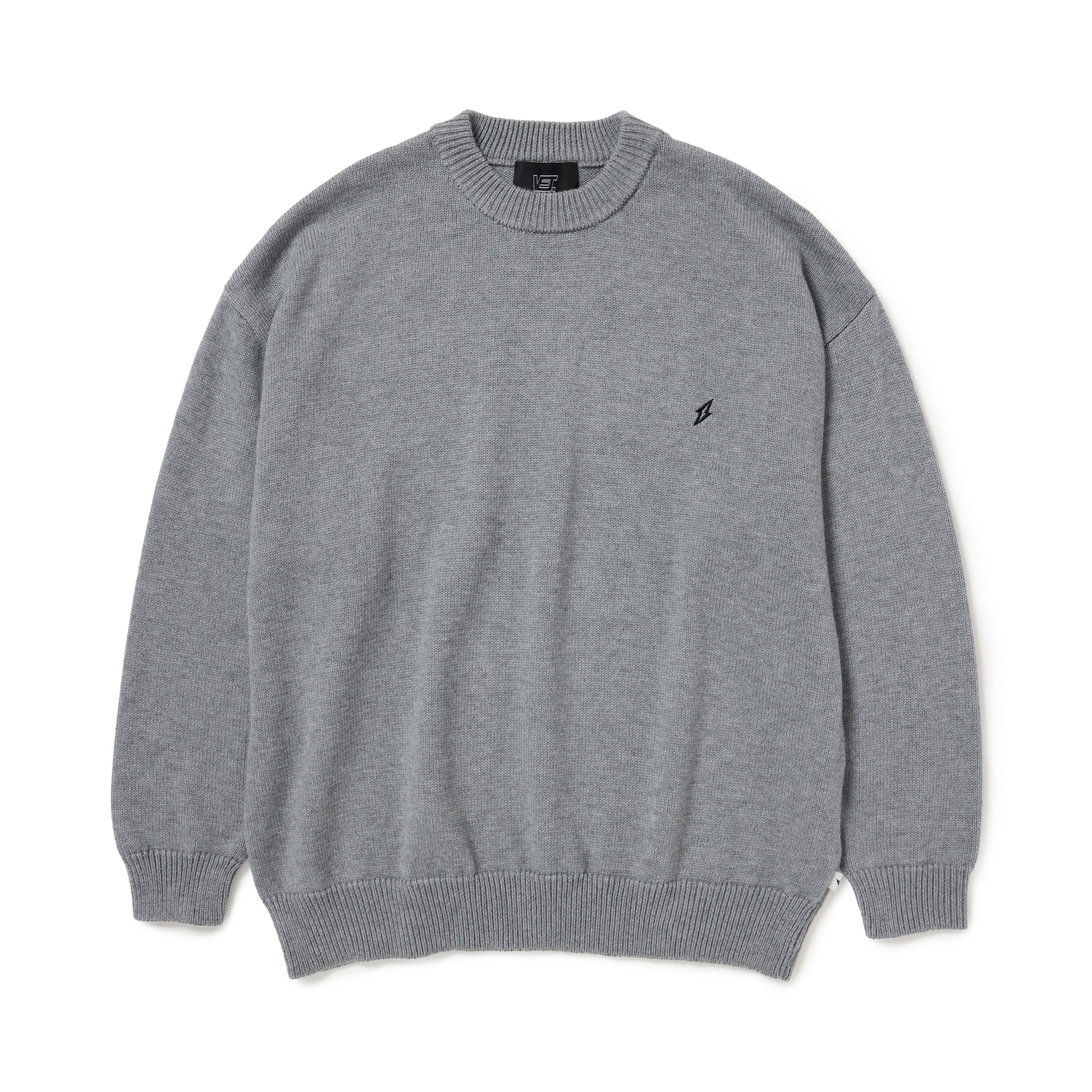 POINT V CREW NECK KNIT